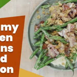 Keto Creamy Green Beans and Bacon Recipe