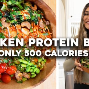 Chicken Protein Bowl | Buddha Bowl | Air Fryer Meal Prep Under 500 Calories!